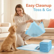 100Pcs Super Absorbent Dog Pee Pads, Leakproof & Quick-Dry Training Pads With Odor Control – Thickened Bamboo Charcoal Pads For Puppy, Cat & Pet Home Training, Essential Supplies To Keep Home Clean & Odor-Free (Multiple Sizes) - S - Xem 8