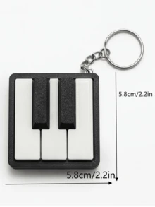 1 móc khóa hình đàn piano, bàn phím cơ 5 phím, charm treo túi xách, đồ trang trí mini để bàn hình bàn phím piano - Nhiều màu - Xem 3