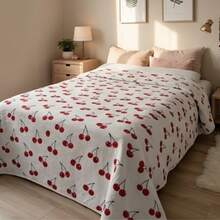 Made In Turkey | Single Size Pique Bedspread, 100% Cotton, Breathable Lightweight Weave, Soft Touch, Suitable For All Seasons - Red and White - View 8