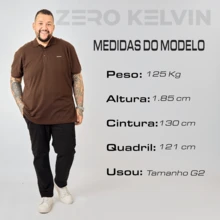Men's Plus Size Polo Shirt Zero Kelvin Premium Piqué Elastane, Non-Cutting, Comfortable And Perfect Fit, Breathable, Elegant Casual Style, Large Sizes G1 G2 G3 G4 G5 - 鏽棕色 - 查看 7