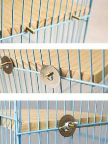 1 buah Mainan Burung Kayu Berbentuk Kipas Warna Acak, Papan Lompat Hamster, Platform Istirahat, Cocok untuk Burung Beo, Kandang Hamster, Rumah Burung, Dekorasi Musim Gugur - 1 lingkaran pelatihan - View 2