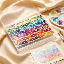 98-Color Metallic Shimmer Watercolor Paint Set,Pearl Pigments For Artists,Hobbyists For Illustration,Scrapbooking,Decoration - Sets - View 5