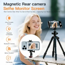 Pantalla de monitor para selfies Vog compatible con la serie 17 y teléfonos Android, accesorio magnético inalámbrico con altavoz incorporado, compatible con resolución 4K/1080P de alta definición, equipada con control remoto, adecuada para transmisiones en vivo y grabación de vlogs - T2 - Ver 7