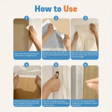 Cortina de puerta con cremallera de malla suave, pantalla de para puerta, anti-mosquitos, adecuada para perros pequeños y mascotas, cortina de puerta para gatos - Tipo D - Ver 6