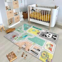 1pc Cute Cartoon Pattern Play Area Rug, ABC Educational Play Mat/Floor Mat, With Letter/Animal Pattern Spring/Summer, Outdoor Theme, Fade-Resistant Large Size Play Rug, Floor Mat, Living Room Bedroom, Playroom, Home Decor - Multicolor - View 4