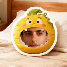 [Customized Product] 1pc Personalized Photo Pillow - 3D Printed Realistic Face And Body Design, Soft Home Decor Pillow, Ideal Gift For Family, Friends And Yourself, Christmas Gift, Thanksgiving Gift - Pineapple - View 7