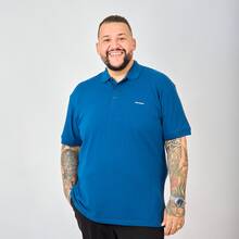 Men's Plus Size Polo Shirt Zero Kelvin Premium Piqué Elastane, Non-Cutting, Comfortable And Perfect Fit, Breathable, Elegant Casual Style, Large Sizes G1 G2 G3 G4 G5 - 藍色 - 查看 4