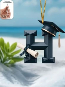 1个2D亚克力毕业字母吊坠，毕业礼物及装饰品，送给教育工作者和同事的礼物，包包/车钥匙扣装饰，毕业庆祝，礼物和纪念品 - 掛繩款 - 查看 16