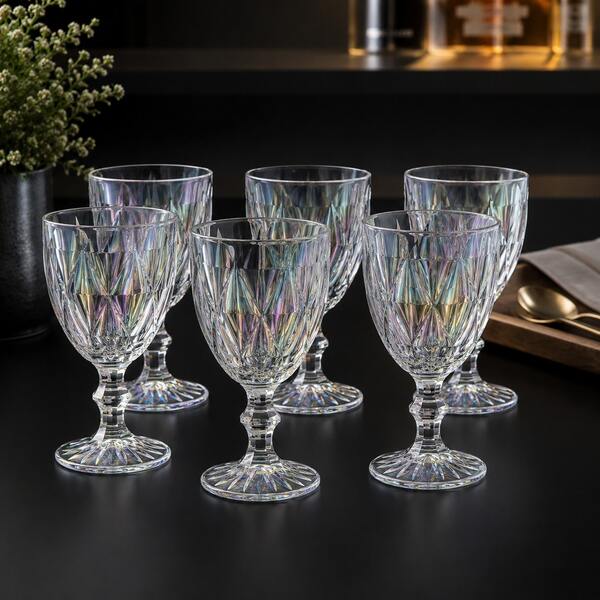 Jogo 6 Taças Diamond Furta Cor Vidro 340ml Elegante