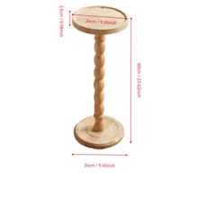 1 Piece Minimalist Round Coffee Table, Sofa Side Table, Wooden Side Table, Suitable For Sofas, Plant Stands, Coffee Corners, Balconies, Bedrooms, And Living Room Small Tables. Multi-Functional Design, Movable, Suitable For Various Styles, - Multicolor - View 9