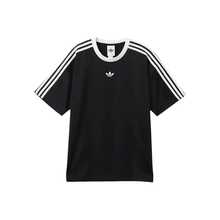 adidas originals ADICOLOR系列 JACQUARD JERSEY 圓領時尚柔軟套頭短袖T卹 男女同款 黑色 - 黑色 - 查看 11