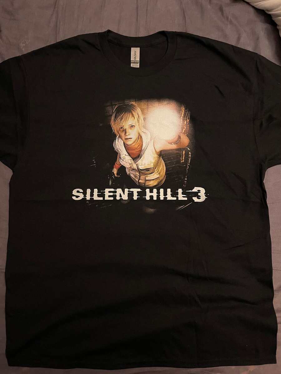 V-In.Tage Si.Le.Nt Hi.Ll Nur.Se.S T-Shirt For Men O Neck T Shirts Short Sleeve Tees Graphic Printed Clothes - 黑3 - 查看 1