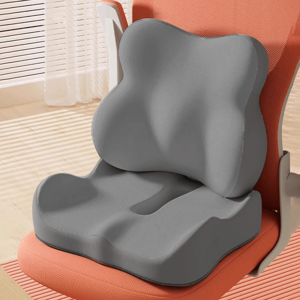 2pcs/1pc Car Seat Cushion & Lumbar Support Set | Ergonomic Design | Elevates Driving View, Comfortable For Long Rides | Soft Memory Foam Provides Support | Suitable For Sedans, SUVs And Trucks - Multicolor - View 1