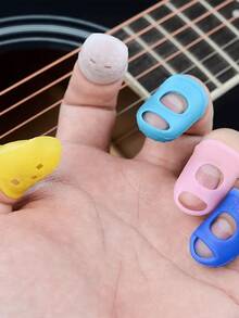 5pcs Guitar Fingerpicking Picks Set, Non-Slip Ergonomic Design, Multi-Color Options, Suitable For Beginners And Professional Musicians, Protect Fingers From Scratches And Calluses, Suitable For Guitar And Chord Practice - Multicolor - View 7
