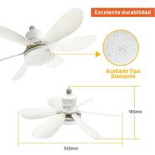 Ventilador Silencioso Elegante Foco Lampara a Control Remoto Multicolores, Velocidades JWJ - V03 CON CONTROL + FOCO 9 w - Ver 4