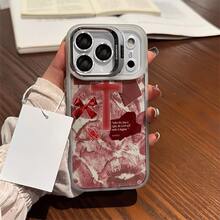 Funda para Teléfono: Funda para Teléfono Móvil con Diseño de Tonos Rojos, Cubierta Metálica para Cámara, Impresión UV Magnética, Compatible con iPhone 17, 16, 15, 14, 13, 12 Pro Max/Pro/Plus Series, Regalos de Halloween, Navidad y Acción de Gracias para Amigos y Familiares - Negro - Ver 3