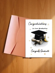 Tarjeta de felicitación única para celebrar la graduación y sobre - Regalo perfecto para amigos y familiares - Diseño de dibujos animados - Temas inspiradores - Adecuado para estudiantes universitarios y de secundaria - A - Ver 18
