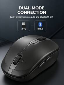 AOC 无线鼠标 2.4G 双模，静音人体工学办公鼠标，DPI 可调，带侧键，适用于笔记本电脑、PC 和 Mac - 查看 2