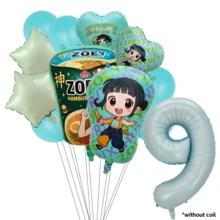 KPop Demon Hunters Green Cute Music Disco Cool Girl Children's Birthday Party Decorations Latex Number Balloon Set, Baby Christening Party Supplies, Gifts & Toys - Balloon Set - View 12