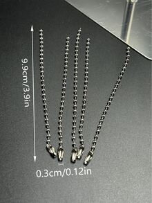 Dây chuyền hạt bạc đồng sắt dài 3,9 inch, 5 chiếc/gói, dây chuyền hạt mạ, phụ kiện trang sức DIY cho ngành đồ chơi. - chuỗi mở - Xem 7