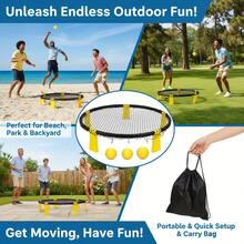 The Spikeball Set Includes 3 Balls And A Storage Bag, Perfect For Outdoor Use With A Roundnet. This Portable Trampoline Net Is Suitable For Various Locations Such As Backyards, Beaches, Lawns, And Campsites. Ideal For Team Sports Involving Adults, Children, Families, And Friends. - Màu vàng - Xem 3