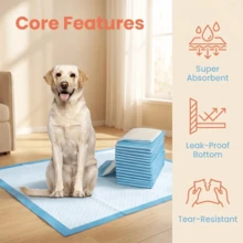 100Pcs Super Absorbent Dog Pee Pads, Leakproof & Quick-Dry Training Pads With Odor Control – Thickened Bamboo Charcoal Pads For Puppy, Cat & Pet Home Training, Essential Supplies To Keep Home Clean & Odor-Free (Multiple Sizes) - S - Xem 5