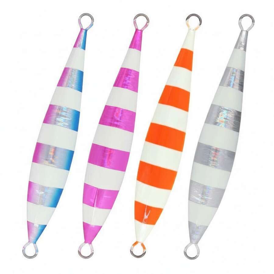1 mồi câu kim loại sọc phát sáng 150-400g, mồi câu cá nước mặn ngoài khơi. - Nhiều màu - Xem 1