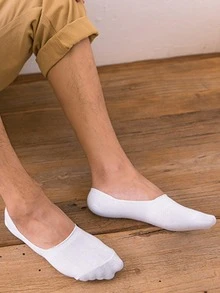 10 pares de calcetines invisibles para barco con agarre antideslizante de colores aleatorios - Multicolor - Ver 3