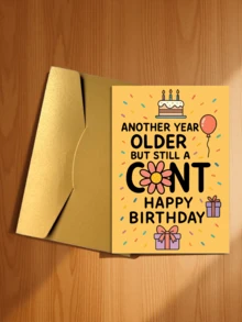 1pc Funny & Humorous Birthday Card With Lively Jokes, Suitable For Adult Birthday Party, Guaranteed To Make You Laugh - 16*11cm - View 13