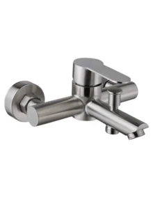 1Pc Wall Mounted Concealed Shower Faucet, Brushed/Black Stainless Steel Hot Cold Water Mixer Tap With Triple Connection Valve For Bathroom Bathtub - Multicolor - View 13