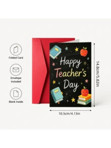 Thiệp Chúc Mừng Ngày Nhà Giáo (Kèm Phong Bì), Thiệp Cảm Ơn Ngày Nhà Giáo, Thiệp Quà Tặng Giáo Viên Thiết Kế Bảng Phấn Độc Đáo, Thiệp Chúc Mừng Ngày Lễ Trường Học - Bộ - Xem 3