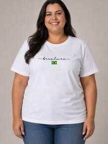 Women's Brazilian Cup T-Shirt/Blouse 2026 Stylish 100% - trắng - Xem 13