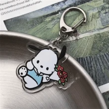 SANRIO 三丽鸥 Pochacco 钥匙扣挂件（1个），可爱动漫汽车挂件，送给动漫迷和朋友的完美礼物，适合作为情人节礼物、生日礼物、婚礼礼物、母亲节礼物、旅行配件。 - 彩色 - 查看 12