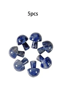 5/10件装水晶蘑菇雕塑，手工雕刻宝石工艺品，具有疗愈功效。颜色多样。非常适合用于花盆、鱼缸、家居装饰和馈赠。 - 彩色 - 查看 15