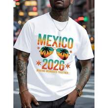 100% Cotton T-Shirt With Print, Vintage Italian Style European Summer, Casual White For Beach And Vacation. Unisex T-Shirt - 白色 - 查看 1