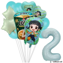 KPop Demon Hunters Green Cute Music Disco Cool Girl Children's Birthday Party Decorations Latex Number Balloon Set, Baby Christening Party Supplies, Gifts & Toys - Balloon Set - View 19