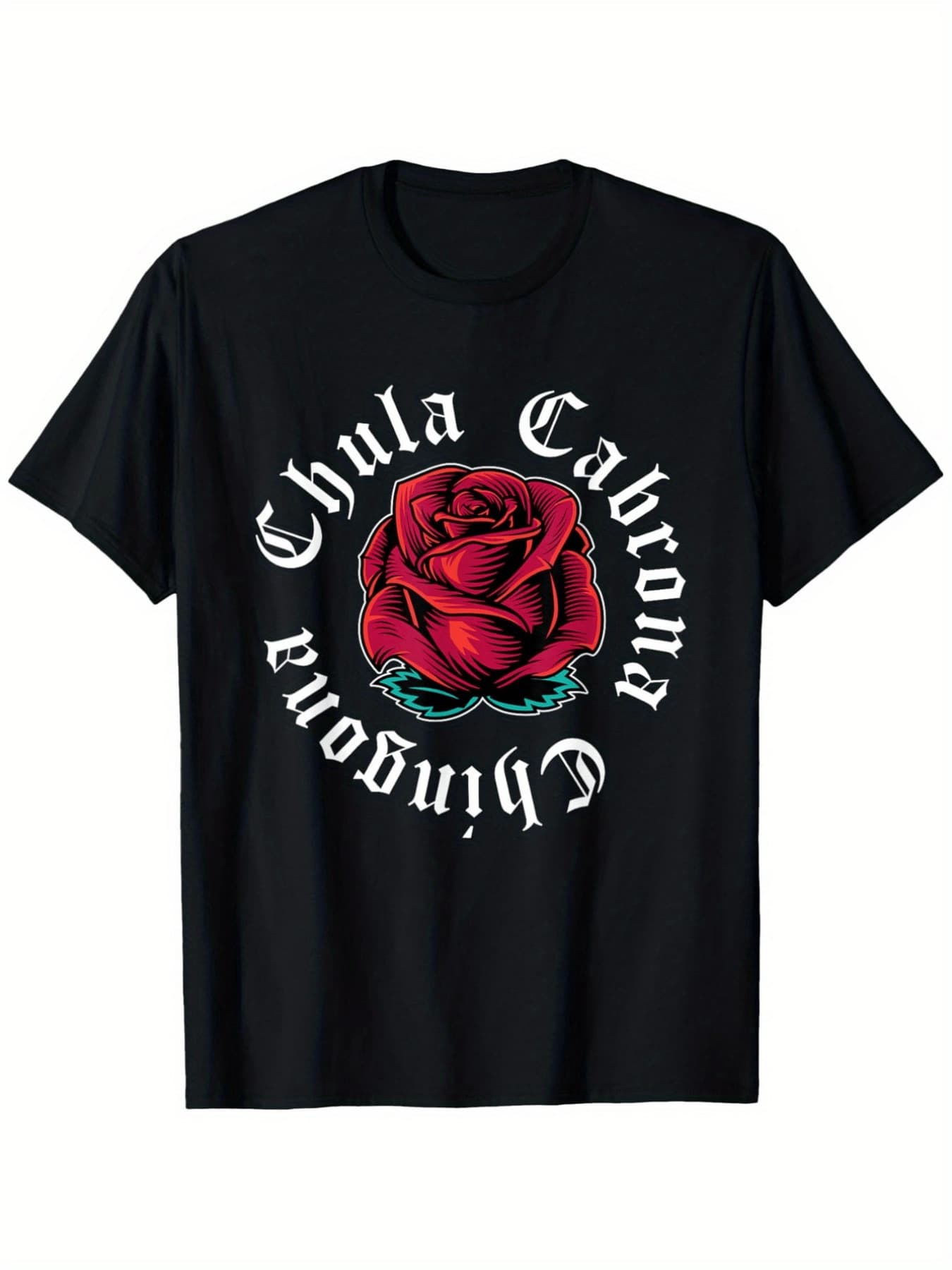 Camiseta Mexicana Chicana Mexicana Chula Cabrona Chingona para Hombre y Mujer - Camiseta Gráfica Retro de Cuello Redondo con Jerga Mexicana, Ropa Casual y Deportiva Adecuada para Regalos de Navidad y Cumpleaños, Lavable a Máquina - Negro - Ver 1