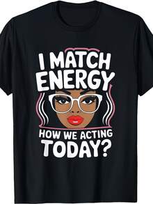 Camiseta Deportiva Casual para Mujer de Manga Corta Negra con Texto Gráfico en Negrita - Camiseta Elástica de Cuello Redondo, Lavable aáquina, Ajuste Cómodo para Todas las Estaciones, para un Look Casual y Moderno. - Negro - Ver 6