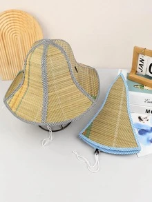 1頂戶外遮陽帽 | 可折疊草帽，防曬，釣魚，露營 | 綠色布料，金屬細節夏季遮陽帽 UPF50+ 寬簷騎行帽，中性，UV 防護，附可拆卸遮陽板保護女性身體，透氣，保護身體，快速護理，自由呼吸，身體防護能力 - A - 查看 3