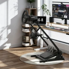 Foldable Steering Wheel Stand Height Adjustable Racing Wheel Stand With Left/Right Gear Shifter Mount And Adjustable Pedal Plate, Heavy Duty Simulator Cockpit Stand For Most Racing Wheels And Pedals For Home Gaming Racing Enthusiasts - 查看 8