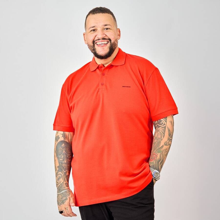Men's Plus Size Polo Shirt Zero Kelvin Premium Piqué Elastane, Non-Cutting, Comfortable And Perfect Fit, Breathable, Elegant Casual Style, Large Sizes G1 G2 G3 G4 G5 - 紅色 - 查看 1