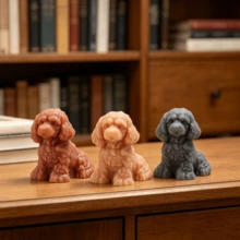 Adorable Curly Dog Silicone Mold 3D Cute Poodle Dog Silicone Mold DIY Stress Relief Mold, Desktop Decor Ornament For Home, Office & Study Room - A - View 9