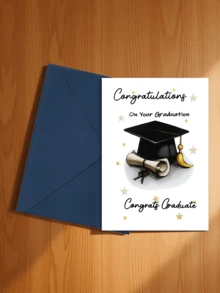 Tarjeta de felicitación única para celebrar la graduación y sobre - Regalo perfecto para amigos y familiares - Diseño de dibujos animados - Temas inspiradores - Adecuado para estudiantes universitarios y de secundaria - A - Ver 16