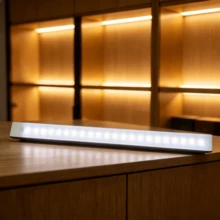 2026 30cm Wireless Motion Sensor Cabinet Light, USB Rechargeable Magnetic LED Night Light, Dimmable Under Cabinet Lighting For Kitchen Closet Stair Hallway - Cool White - View 6