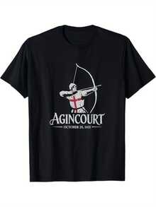 Camiseta Aqinkul Battle, de manga corta y cuello redondo, transpirable para todas las estaciones, imprescindible para hombres, adecuada para uso diario casual, camiseta transpirable para el día a día, camiseta de cuello redondo, camiseta de manga corta, top de estilo casual, camiseta con estampado histórico, camiseta duradera para el uso diario, tela transpirable, escenarios/ocasiones de uso, ropa para entusiastas de la historia, camisa de mujer, de alta calidad, camisa de mujer. - Negro - Ver 6