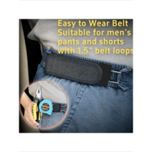 1 pezzo Cintura portautensili regolabile con chiusura a strappo, cintura portatile con chiusura a strappo, portautensili in ferro, supporto per attrezzi senza mani per la vita, fibbia a sgancio rapido adatta per metro a nastro, pinze e cacciavite, pratica tasca portautensili da vita per falegnameria, elettricista e lavoro quotidiano, accessorio da lavoro pratico - Multicolore - Visualizzare 5