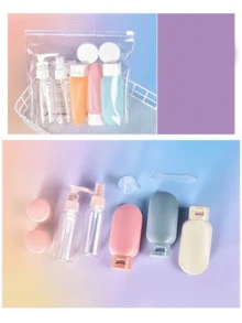 Toiletries Travel Bottle Set Travel Container Set Portable Leak Proof Refillable Cosmetic Sample Container Empty Shampoo Conditioner Bottle Travel Essentials - Multicolor - View 6