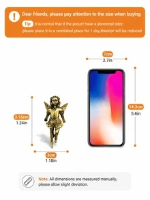 金色树脂仙女雕像，透明带翼天使雕塑，优雅户外装饰，适用于花园、泳池、露台、客厅、卧室、阳台，防水艺术品，可用于景观、草坪，乔迁礼物，现代家居装饰 - 新款 - 查看 10