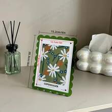 [Marco de fotos acrílico de colores] Marco de fotos magnético de acrílico de 7 pulgadas de colores - Pantalla de doble cara con soporte, diseño plegable para uso horizontal/vertical - Decoración moderna para el hogar - A - Ver 4
