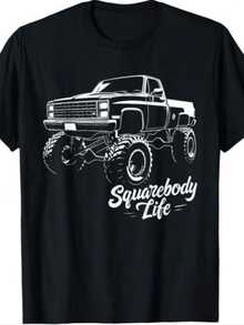 Una camiseta negra, camiseta de manga corta con cuello redondo para hombre, de tela suave y transpirable, con estampado "Square Life", estilo casual y sencillo para el verano, regalo para el Año Nuevo 2026 y el Día de San Valentín para amigos y familiares, camiseta lavable a máquina,  al por mayor. Una camiseta de manga corta adecuada para el hogar, uso diario, fiestas y viajes, perfecta como regalo para amigos o familiares. - Negro - Ver 6